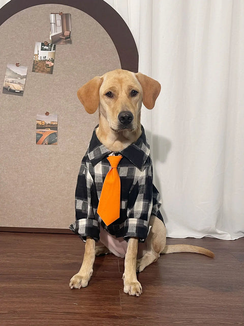 Black Plaid Dog Shirt Dog Clothes for Large Medium Dog