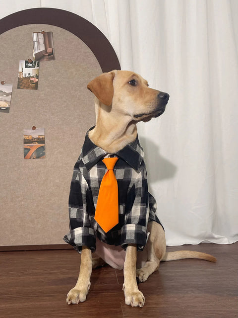 Black Plaid Dog Shirt Dog Clothes for Large Medium Dog