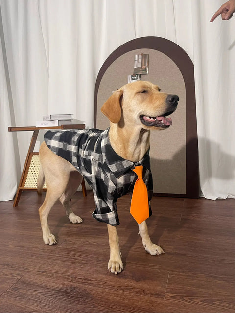 Black Plaid Dog Shirt Dog Clothes for Large Medium Dog