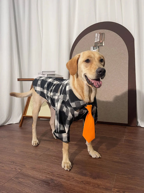 Black Plaid Dog Shirt Dog Clothes for Large Medium Dog