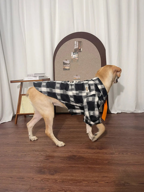 Black Plaid Dog Shirt Dog Clothes for Large Medium Dog