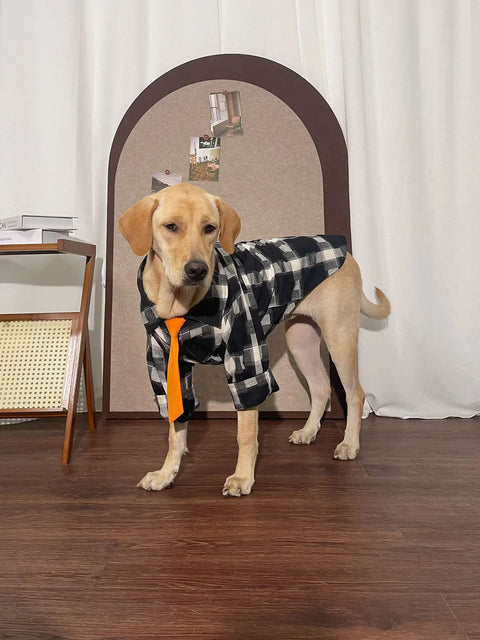 Black Plaid Dog Shirt Dog Clothes for Large Medium Dog