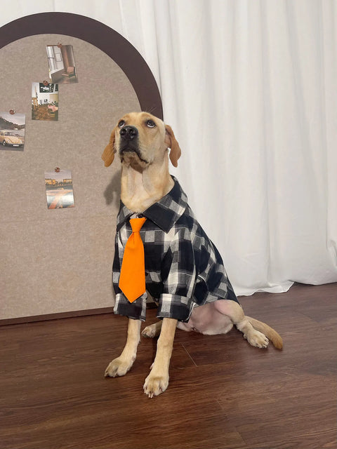 Black Plaid Dog Shirt Dog Clothes for Large Medium Dog