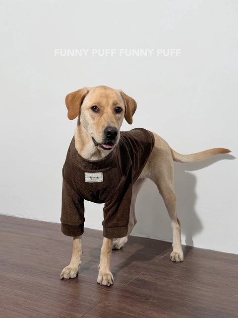 Brown Soft Cotton Dog Clothes for Large Medium Dog