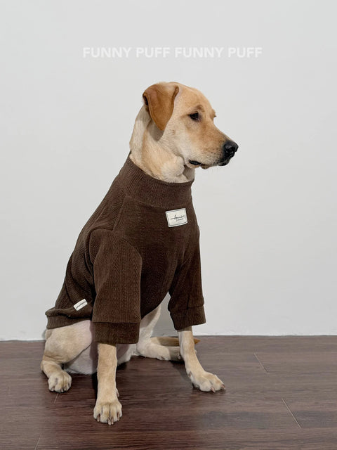 Brown Soft Cotton Dog Clothes for Large Medium Dog