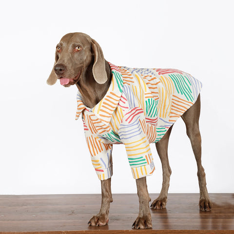 Soft Cotton Breathable Shirt Big Dog Clothes Colorful Large Dog Shirt