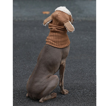 Knitting Warm Freeze-proofing Ear Protection Dog Hat