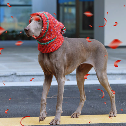 Christmas Hat Knitting Warm Ear Protection Dog Hat