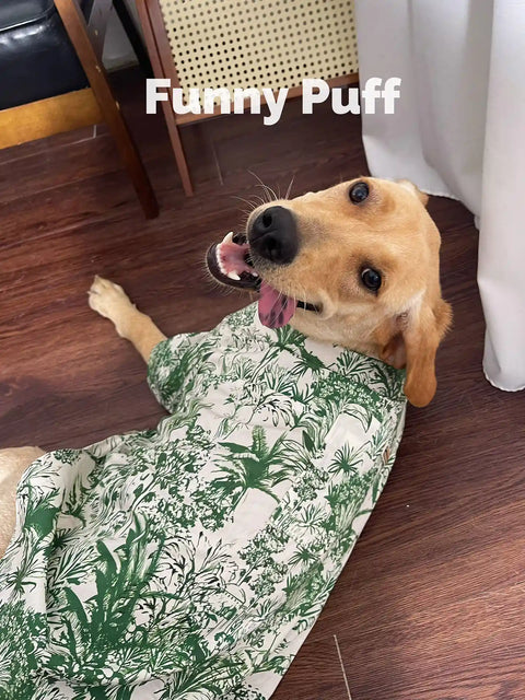 Green Hawaiian Beach Pet Shirt Big Dog Clothes for Large Medium Dog