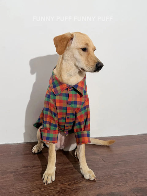 Dog Shirt Rainbow Large Pet Cloth for Medium, Large Dogs