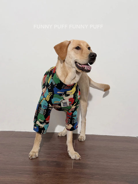 Pattern Design Soft Cotton Sweater Shirt Dog Clothes for Medium, Large Dogs